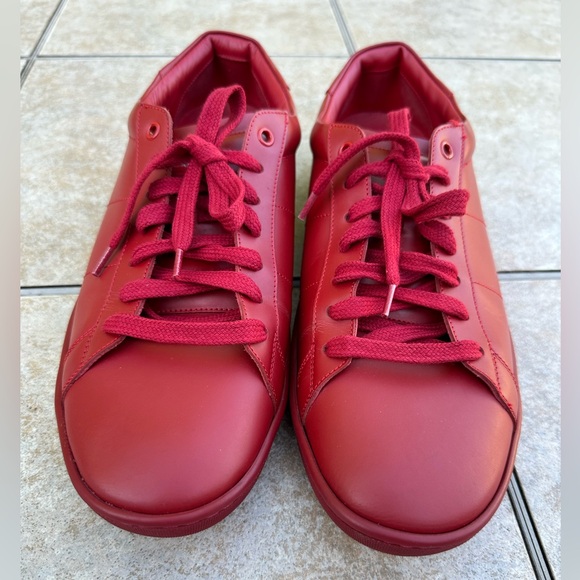 Saint Laurent Paris SL/01 Court Classic Red Low Top Sneakers